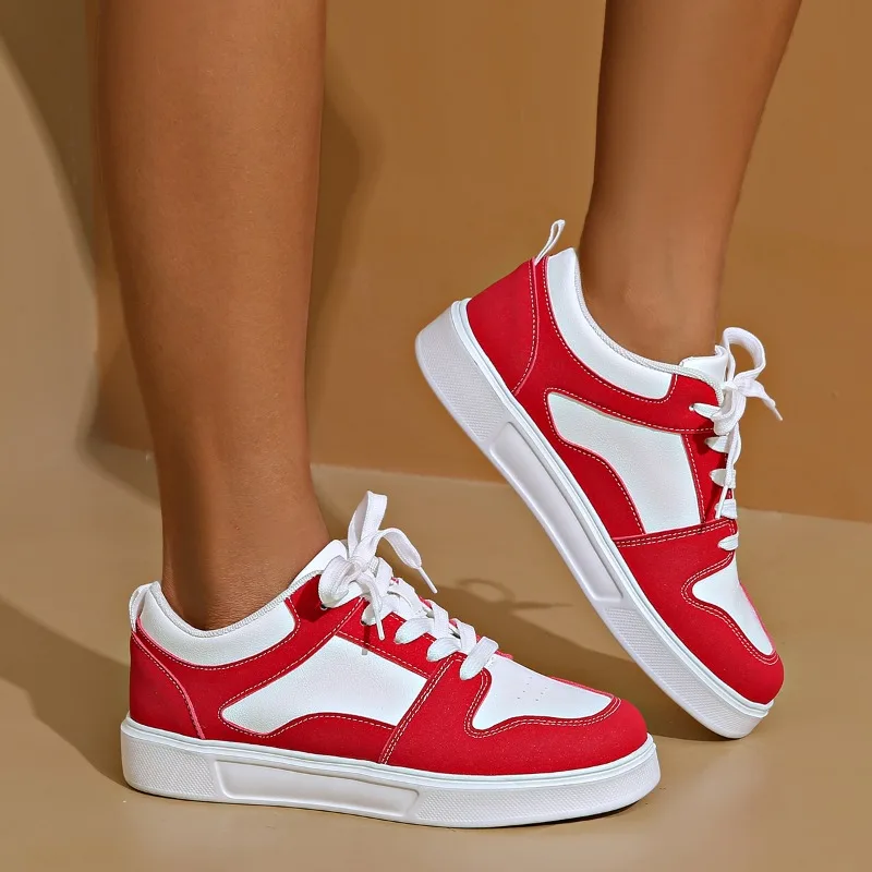 Women Shoes Vans - 2024 White Red Sports Skate Shoes