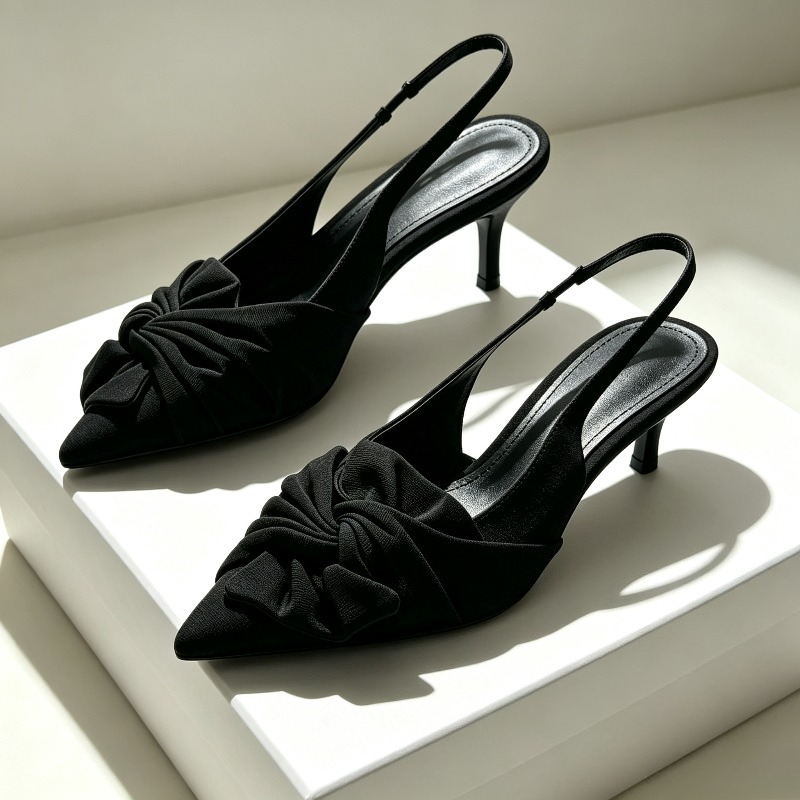 Women Shoes Mules - Elegant Bowknot Pointed Toe Pumps Women