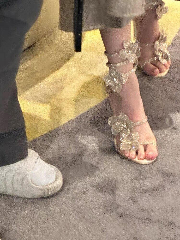 Women's 3D Floral Applique Str - đánh giá và giá Strappy Heeled Sandals
