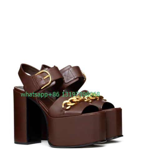 Lady gold chain buckle design  - đánh giá và giá Gold Chain Sandal