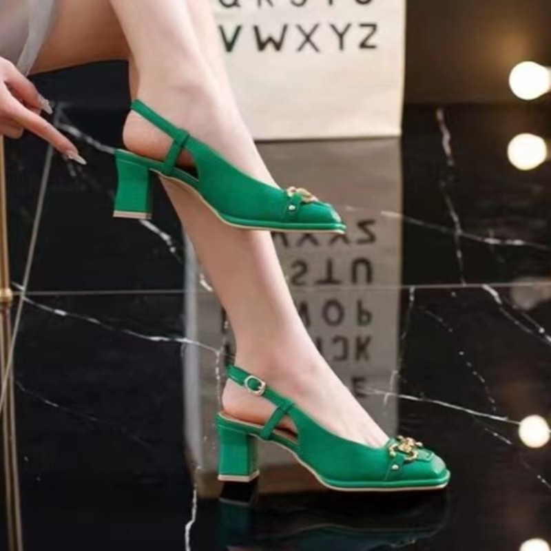 Women Mid-heel 5.5CM new Summe - đánh giá và giá Square Toe Mule