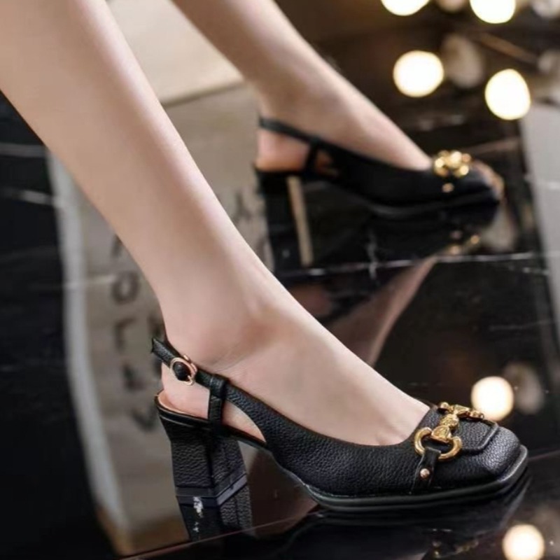 Women Mid-heel 5.5CM new Summe - đánh giá và giá Square Toe Mule