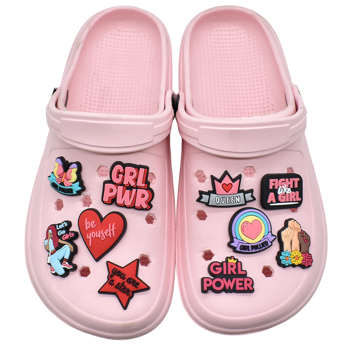 Cute Pink Power Shoe Charms De - đánh giá và giá Women'S Shoes Crocs