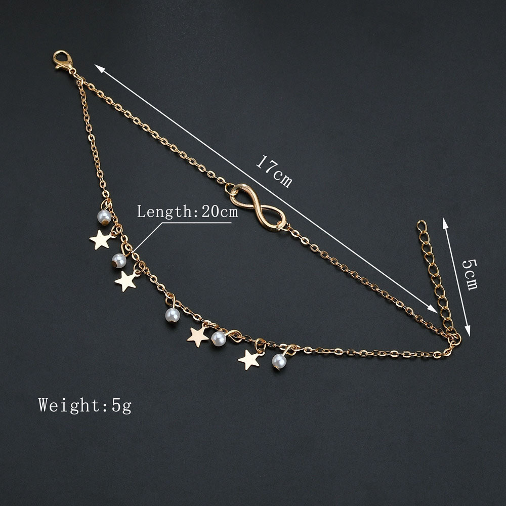 Đơn giản Tua Rua Đôi Ngôi Sao  - đánh giá và giá Gold Chain Sandal