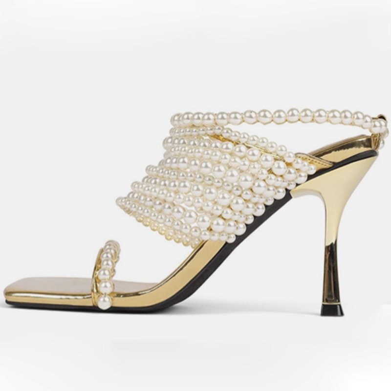 Glossy Pearl Chains Straps Sli - đánh giá và giá Gold Chain Sandal